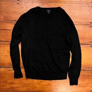 J. Crew Men's V-Neck Black Sweater